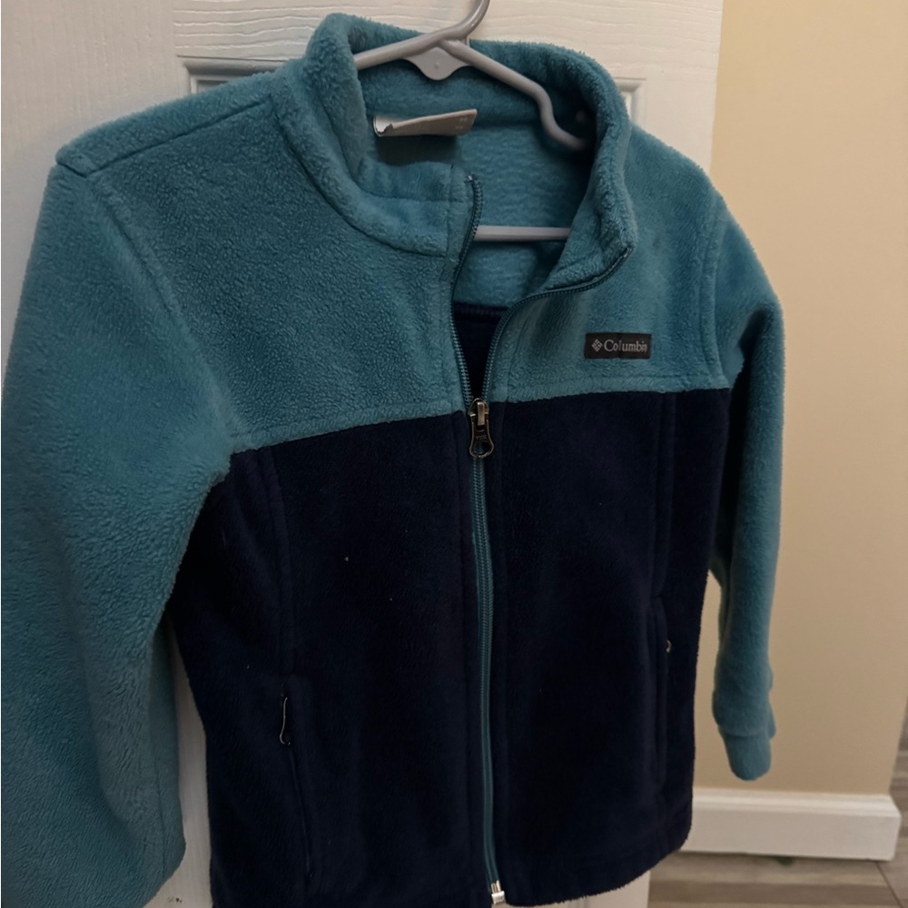 Columbia Teal and Navy Fleece Jacket
